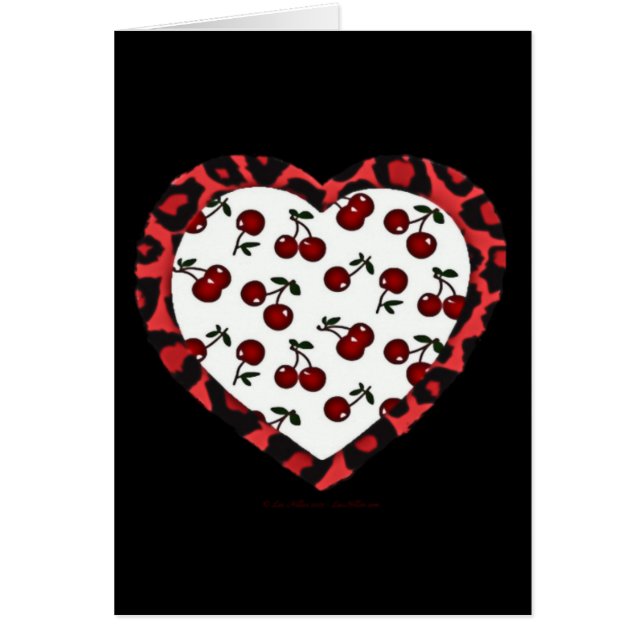 RAB Rockabilly Cherries Coeur Empreinte de léopard (Devant)