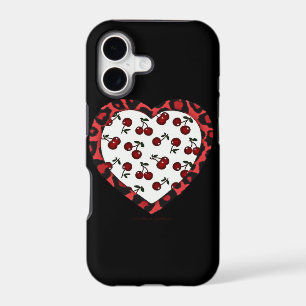 RAB Rockabilly Cherries Leopard Print Heart