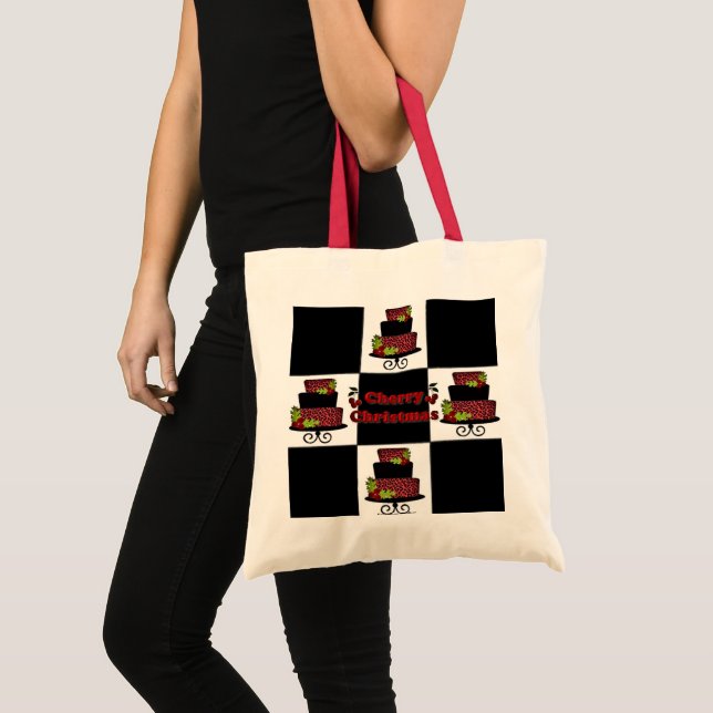 RAB Rockabilly Cherry Christmas Cake Tiles Bag (Front (Product))