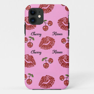 RAB Rockabilly Cherry Kisses on Pink iPhone 11 Case