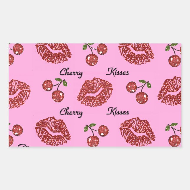 RAB Rockabilly Cherry Kisses on Pink Sticker (Front)