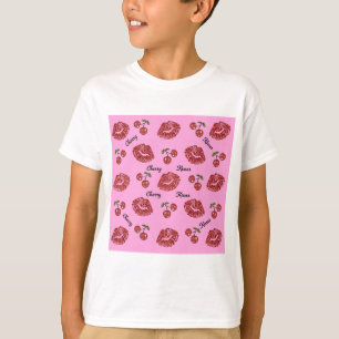 RAB Rockabilly Cherry Kisses on Pink T-Shirt