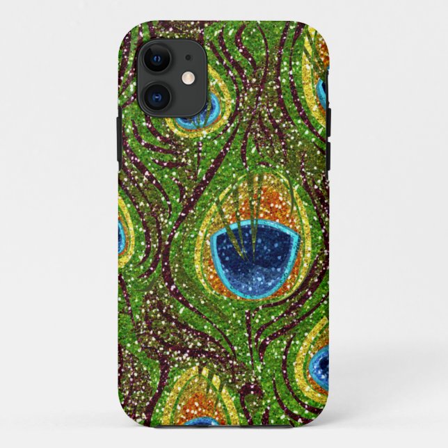 RAB Rockabilly Colourful Peacock Feathers Print Case-Mate iPhone Case (Back)