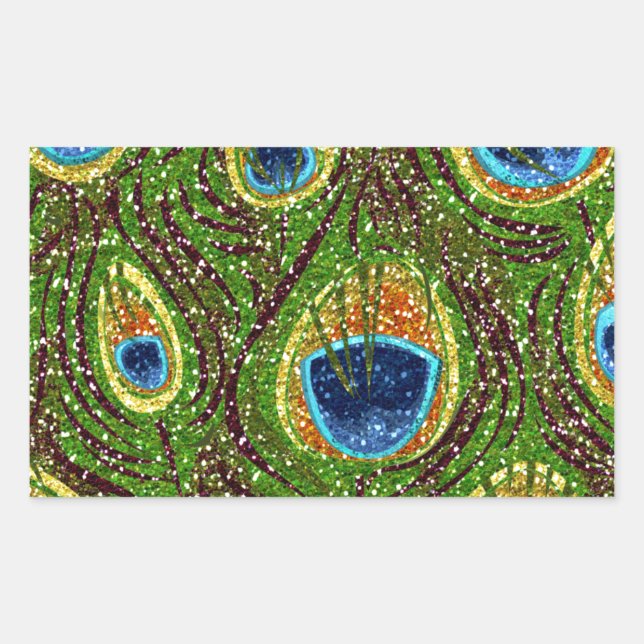 RAB Rockabilly Colourful Peacock Feathers Print Sticker (Front)