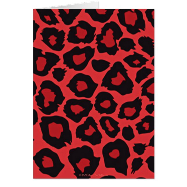 RAB Rockabilly Empreinte de léopard Rouge Noir (Devant)