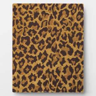 RAB Rockabilly Leopard Print Brown Gold Plaque