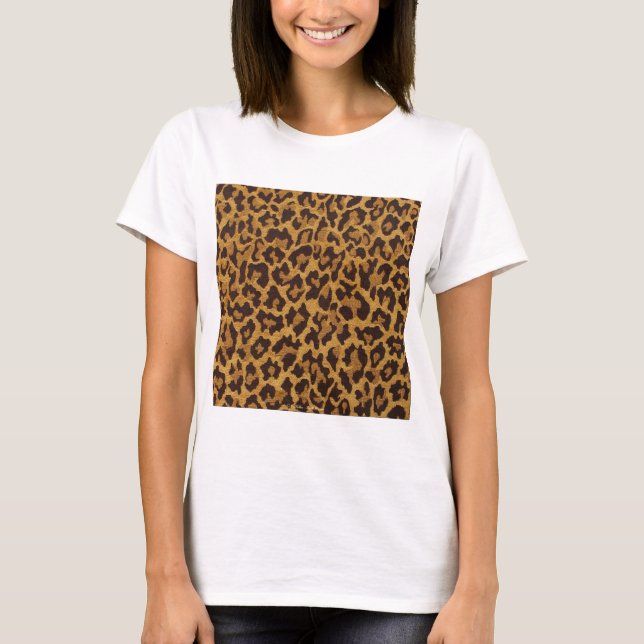 RAB Rockabilly Leopard Print Brown Gold T-Shirt (Front)