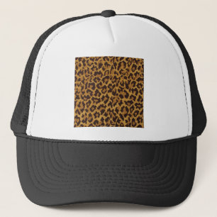 RAB Rockabilly Leopard Print Brown Gold Trucker Hat