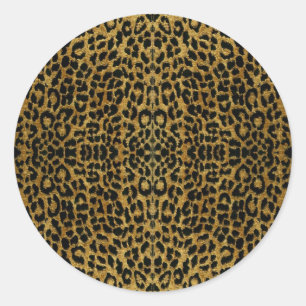 RAB Rockabilly Leopard Print Gifts Classic Round Sticker