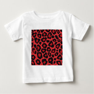 RAB Rockabilly Leopard Print Red Black Baby T-Shirt