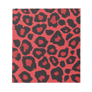 RAB Rockabilly Leopard Print Red Black Notepad