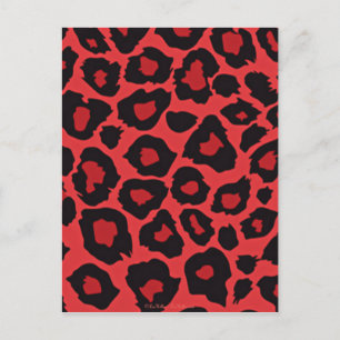 RAB Rockabilly Leopard Print Red Black Postcard