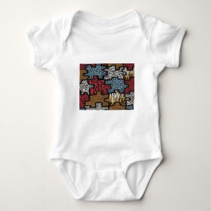 RAB Rockabilly Leopard Zebra Puzzle Print Gifts Baby Bodysuit