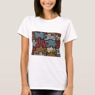 RAB Rockabilly Leopard Zebra Puzzle Print Gifts T-Shirt