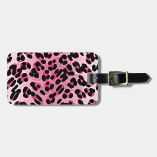 RAB Rockabilly Pink Cheetah Print Luggage Tag