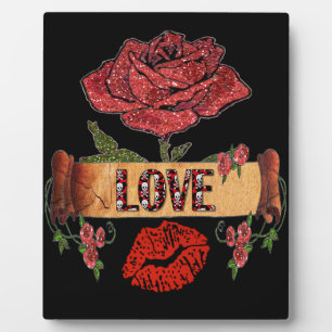 RAB Rockabilly Roses, Love & Lipstick Plaque