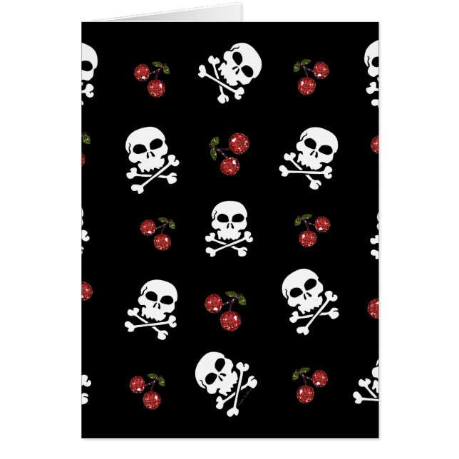 RAB Rockabilly Skulls and Cherries on Black (Front)