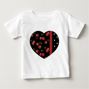 RAB Rockabilly Very Cherry Cherries Black Baby T-Shirt