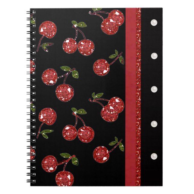 RAB Rockabilly Very Cherry Cherries Black Notebook (Front)