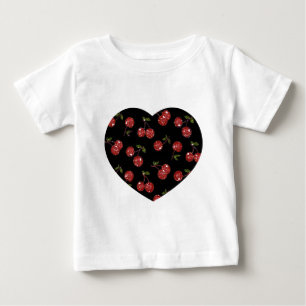 RAB Rockabilly Very Cherry Cherries On Black Baby T-Shirt