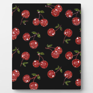 RAB Rockabilly Very Cherry Cherries On Black Plaque
