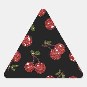 RAB Rockabilly Very Cherry Cherries On Black Triangle Sticker