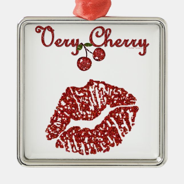 RAB Rockabilly Very Cherry Kiss Metal Ornament (Front)