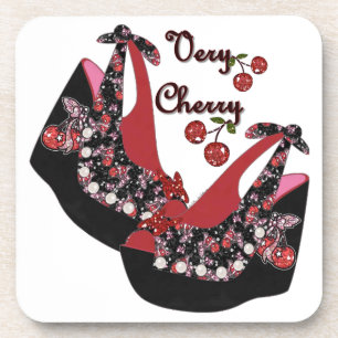 RAB Rockabilly Very Cherry Shoes Coaster