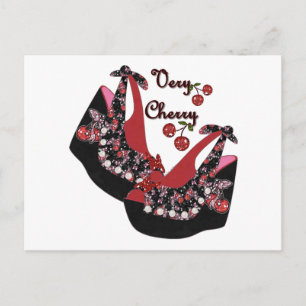 RAB Rockabilly Very Cherry Shoes Postcard