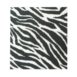 RAB Rockabilly Zebra Print Black & White Notepad