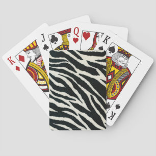 RAB Rockabilly Zebra Print Black & White Playing Cards