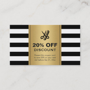 Rabais Coupon Coiffeur Salon Gold Black Ciseaux