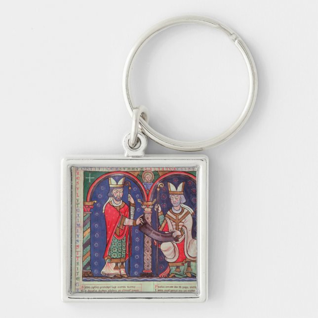 Rabanus Maurus offering his Book Keychain (Front)