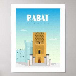Rabat city morocco  poster