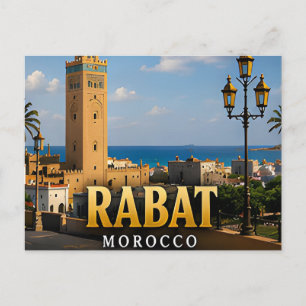 Rabat Hassan Tower and Atlantic Elegance Postcard