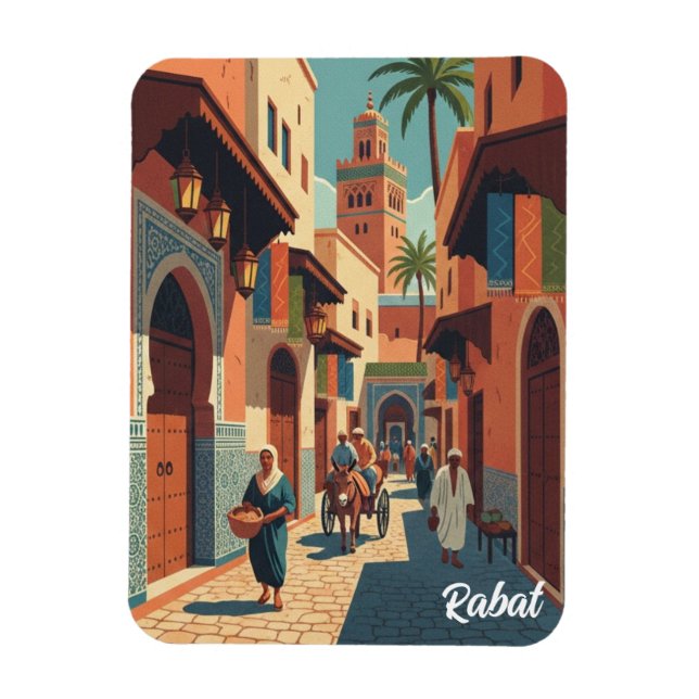 Rabat Morocco Travel Postcard Magnet (Vertical)