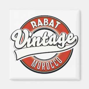 Rabat morocco vintage logo magnet