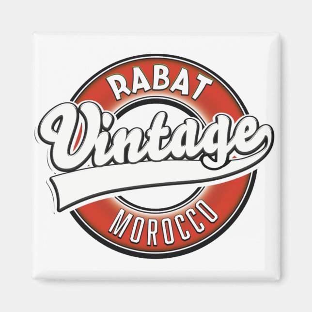 Rabat morocco vintage logo magnet (Front)