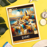Rabat, Morocco | Vintage Painting Postcard<br><div class="desc">Experience the allure of Rabat, Morocco, with our captivating Vintage Painting Postcard. Transporting you to the heart of this historic city, the postcard showcases a mesmerizing vintage painting style that captures the essence of Rabat's vibrant culture and timeless charm. With dynamic brushstrokes and a vivid colour palette, the artwork exudes...</div>