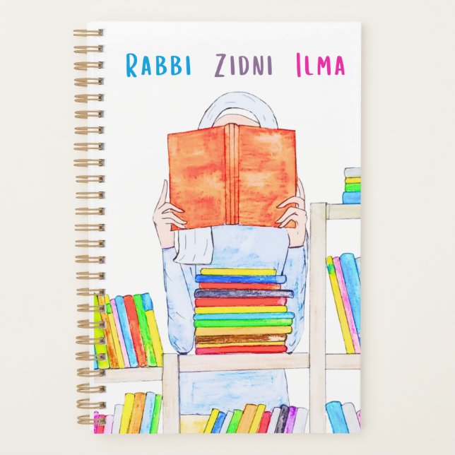 Rabbi Ziddni Ilma weekly/monthly small Planner (Front)