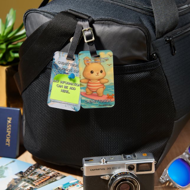 Rabbit 04 Kids Luggage Tag (Front & Back)