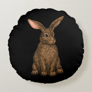Rabbit 3 round pillow