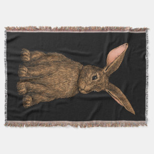 Rabbit 3 throw blanket