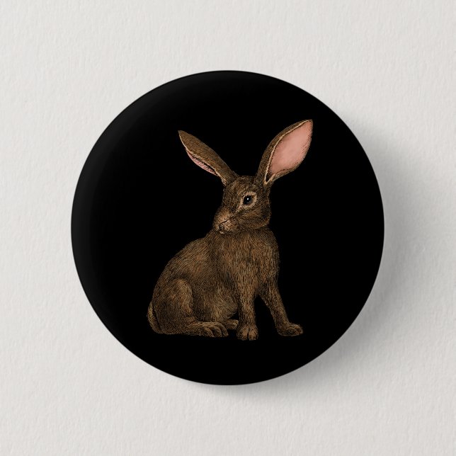 Rabbit 4 2 inch round button (Front)