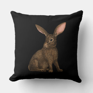 Rabbit 4 throw pillow