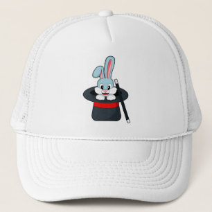 Rabbit à la magie avec baguette et Casquette