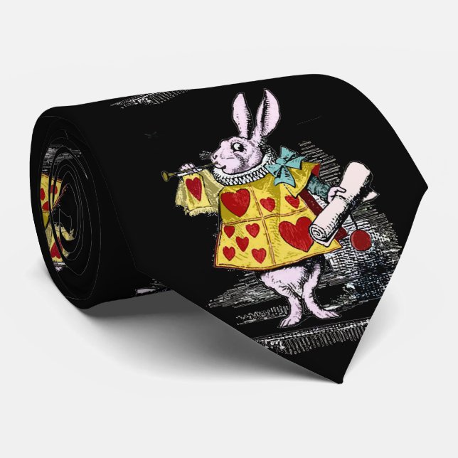 Rabbit, Alice's Adventures in Wonderland Tie (Rolled)