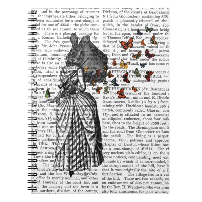 Rabbit and Butterfly Parasol 2 Notebook (Front)