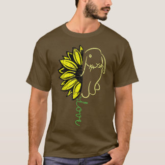 Rabbit and Sunflower Love for women, men, kids T-Shirt