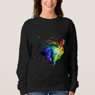 Rabbit Art Bunny Lover Whisperer Gift For Men Wome Sweatshirt
